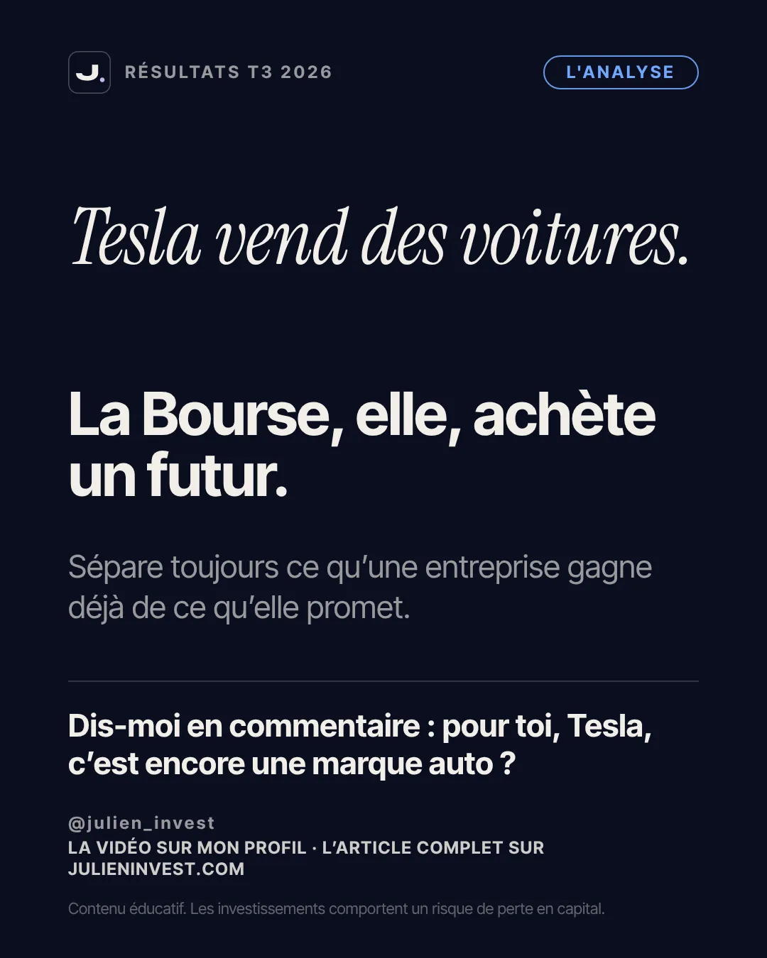 Tesla, juste des voitures ? Les résultats du T3 2026 expliqués, slide 9 du carrousel